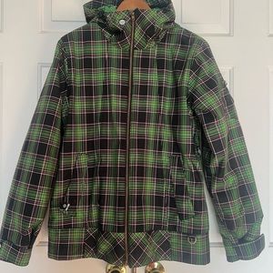 ⭐️ Limited Edition ⭐️ Roxy Snow Ski Hooded Jacket Women’s Large EUC! Plaid Print